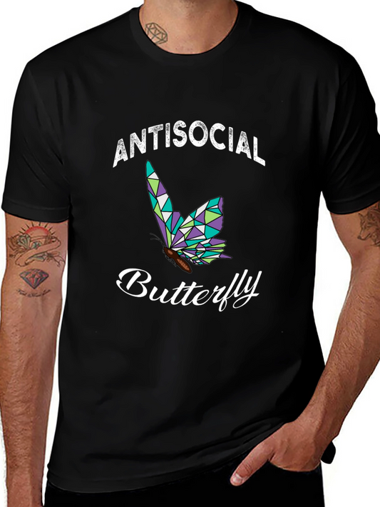Antisocial Butterfly Graphic T-Shirt