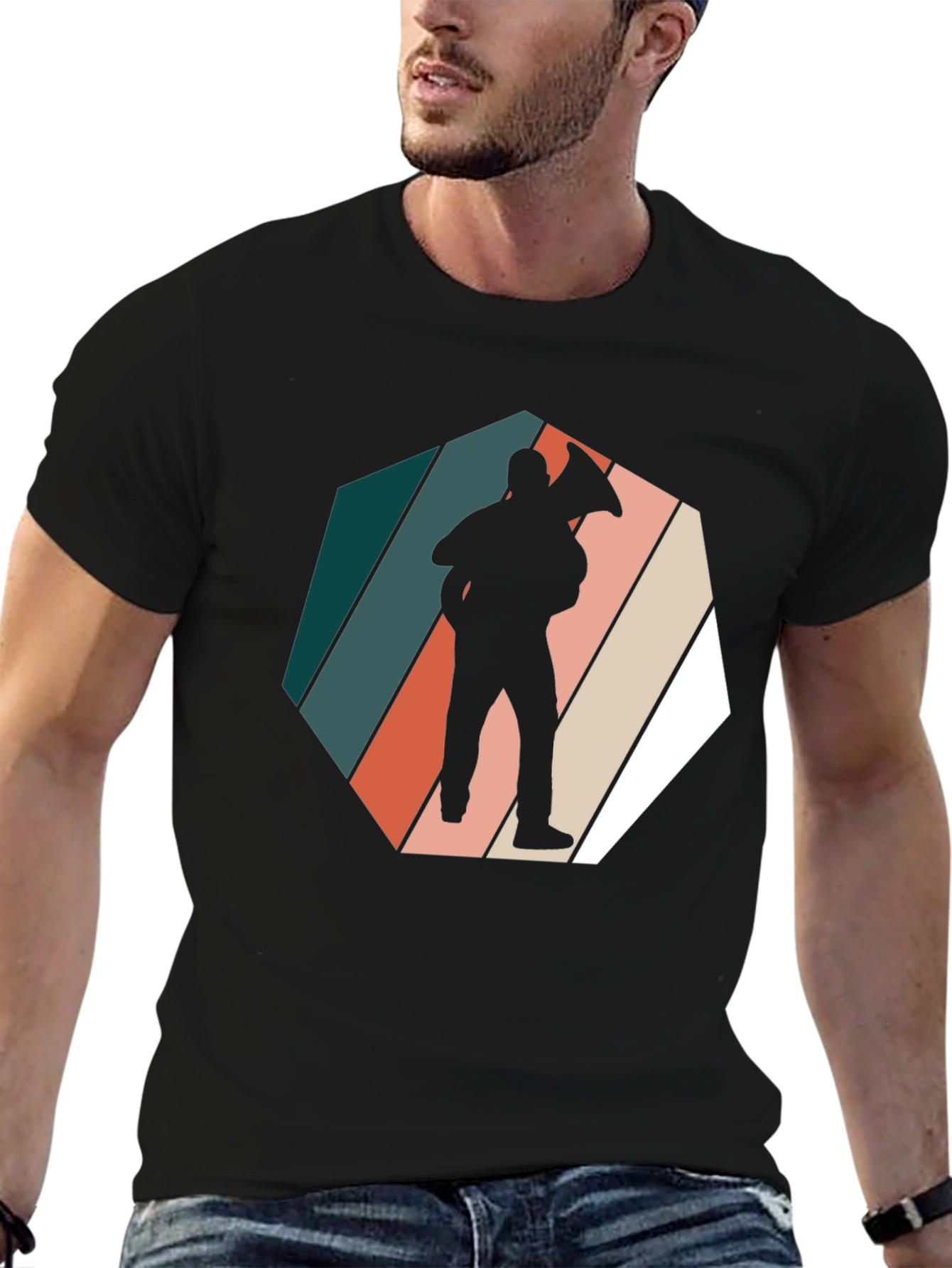 Retro Tuba Player Graphic Tee