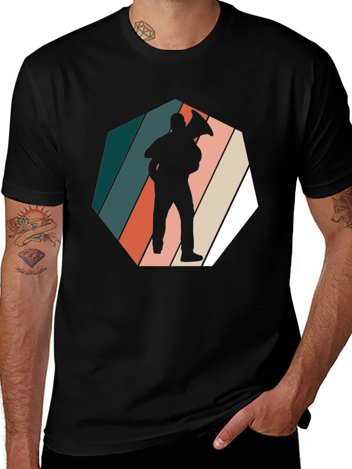 Retro Tuba Player Graphic Tee