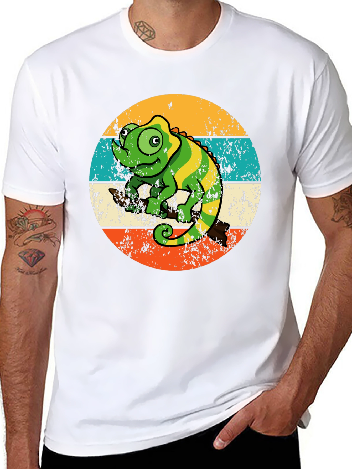 Retro Chameleon Graphic Tee