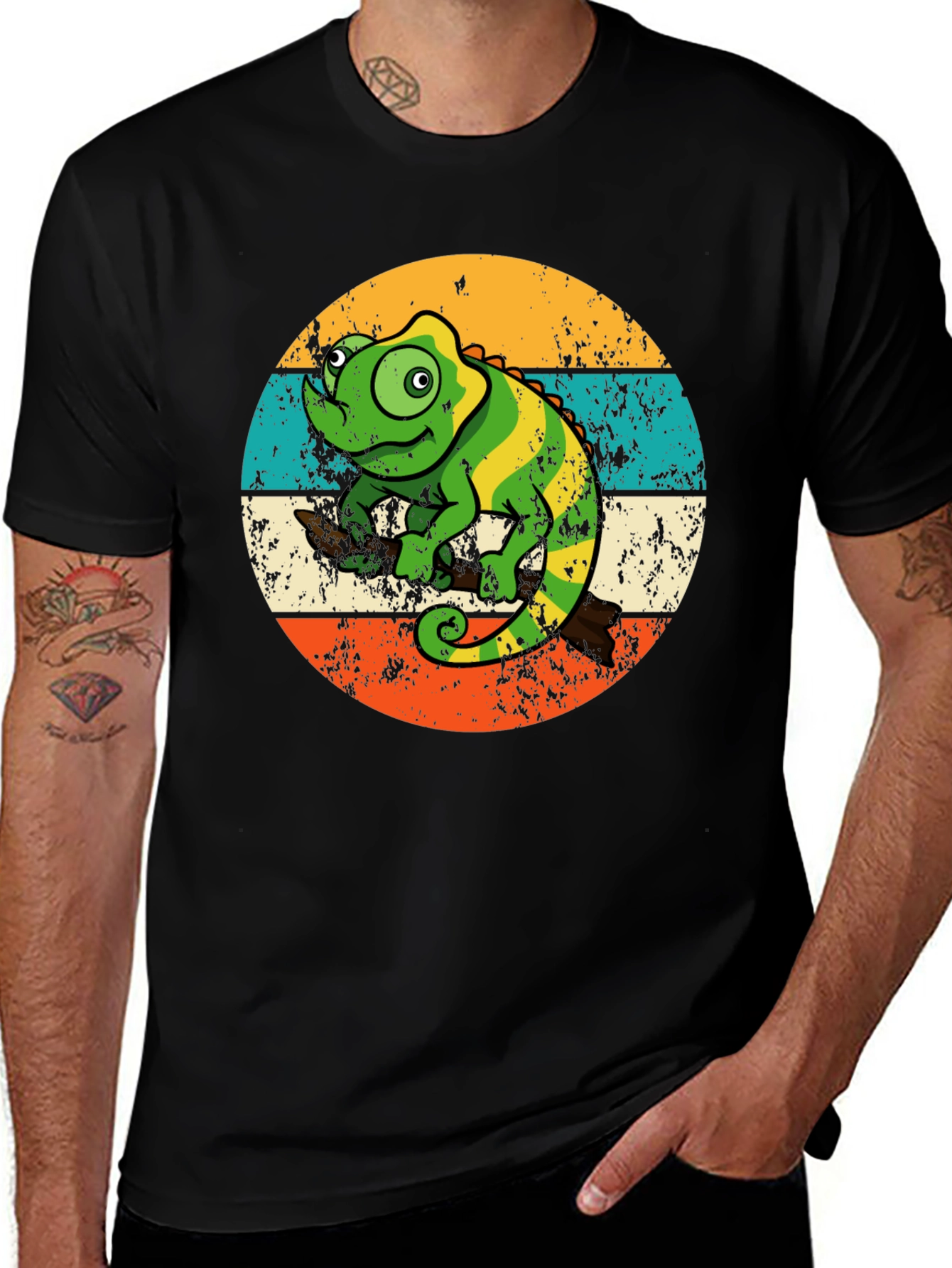 Retro Chameleon Graphic Tee