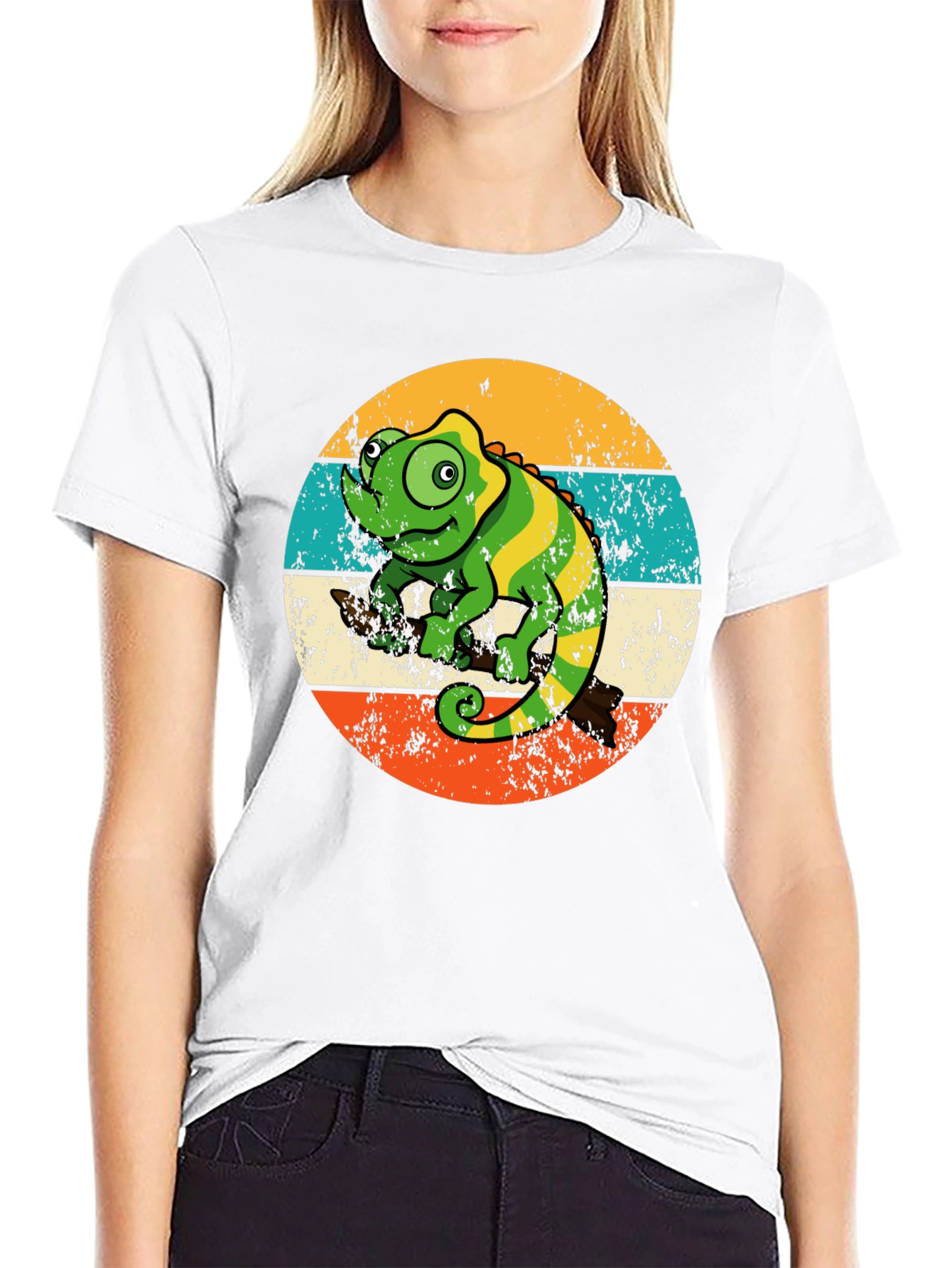 Retro Chameleon Graphic Tee