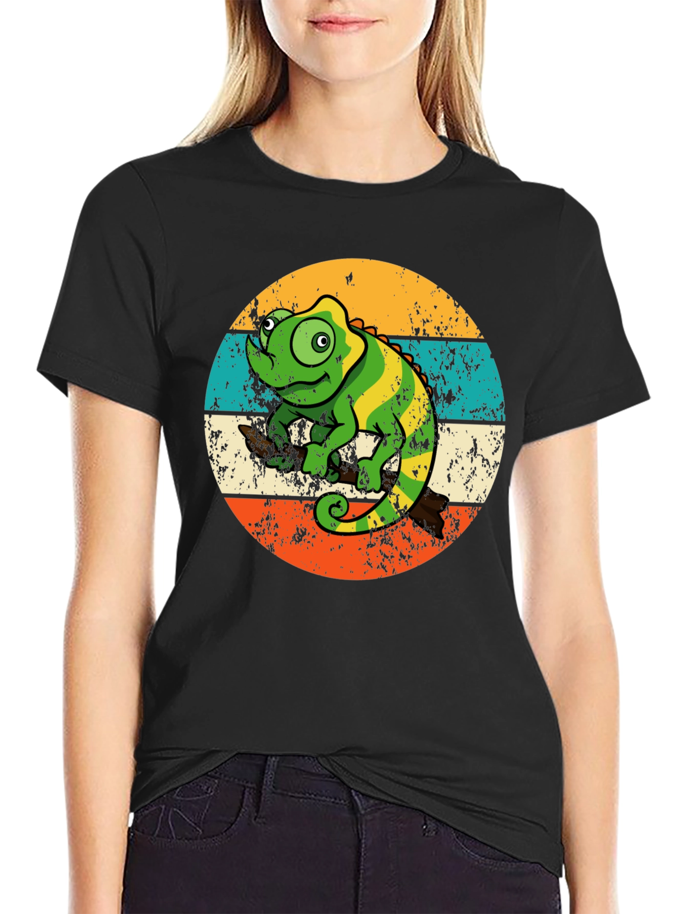 Retro Chameleon Graphic Tee
