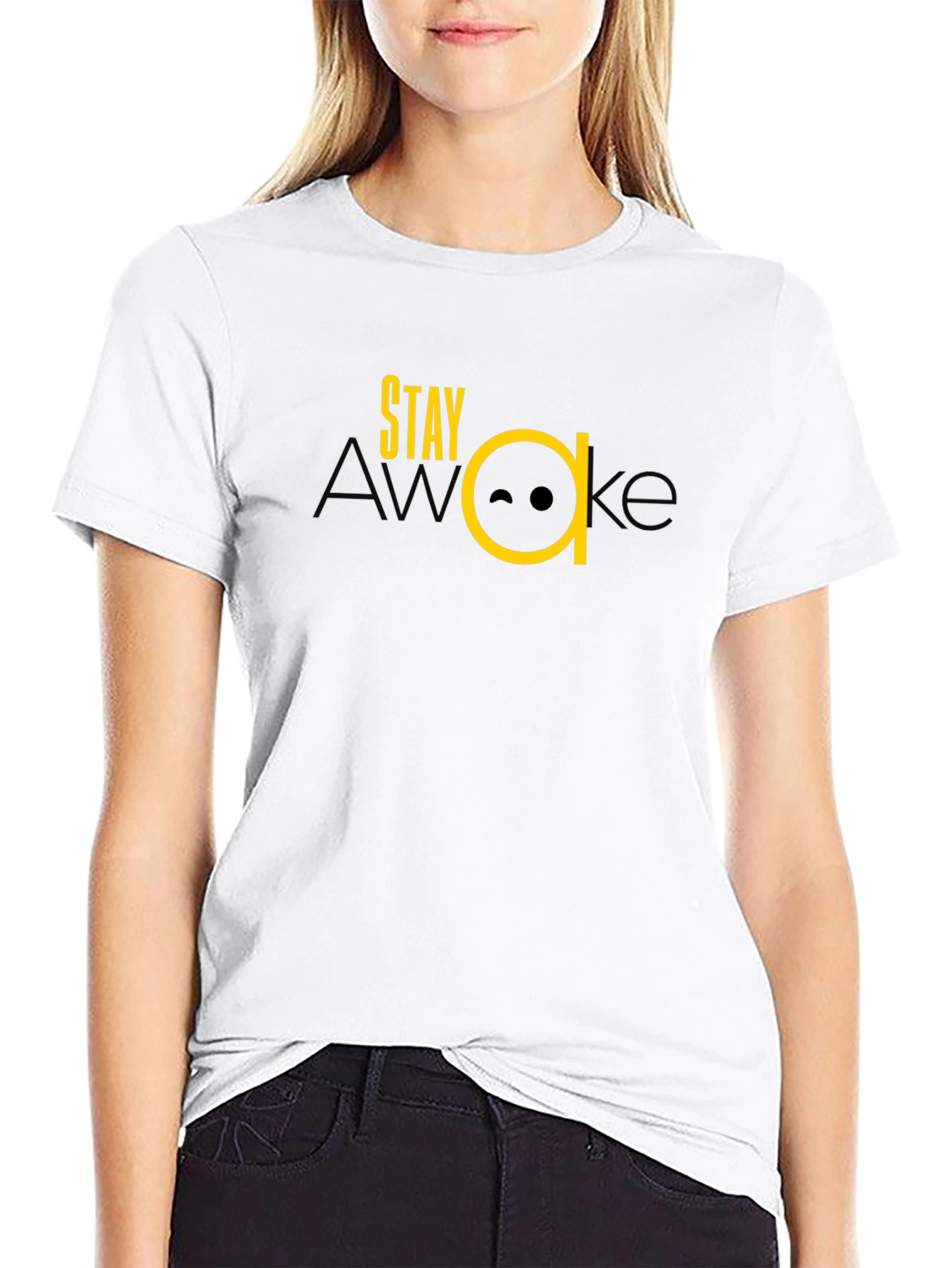 Stay Awake Graphic Tee - Black