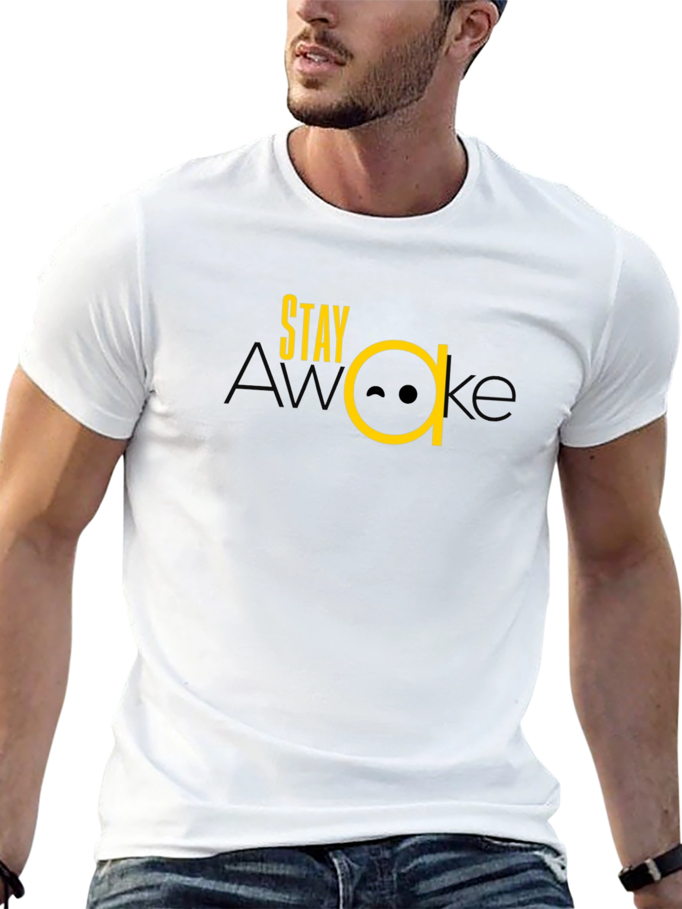 Stay Awake Graphic Tee - Black