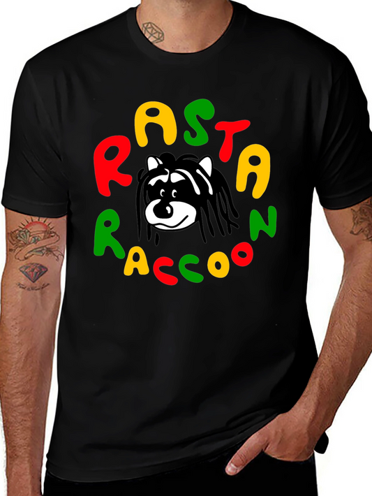 Rasta Raccoon Graphic Tee - Reggae Style