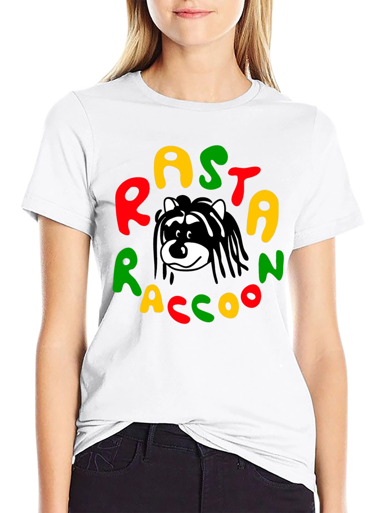 Rasta Raccoon Graphic Tee - Reggae Style