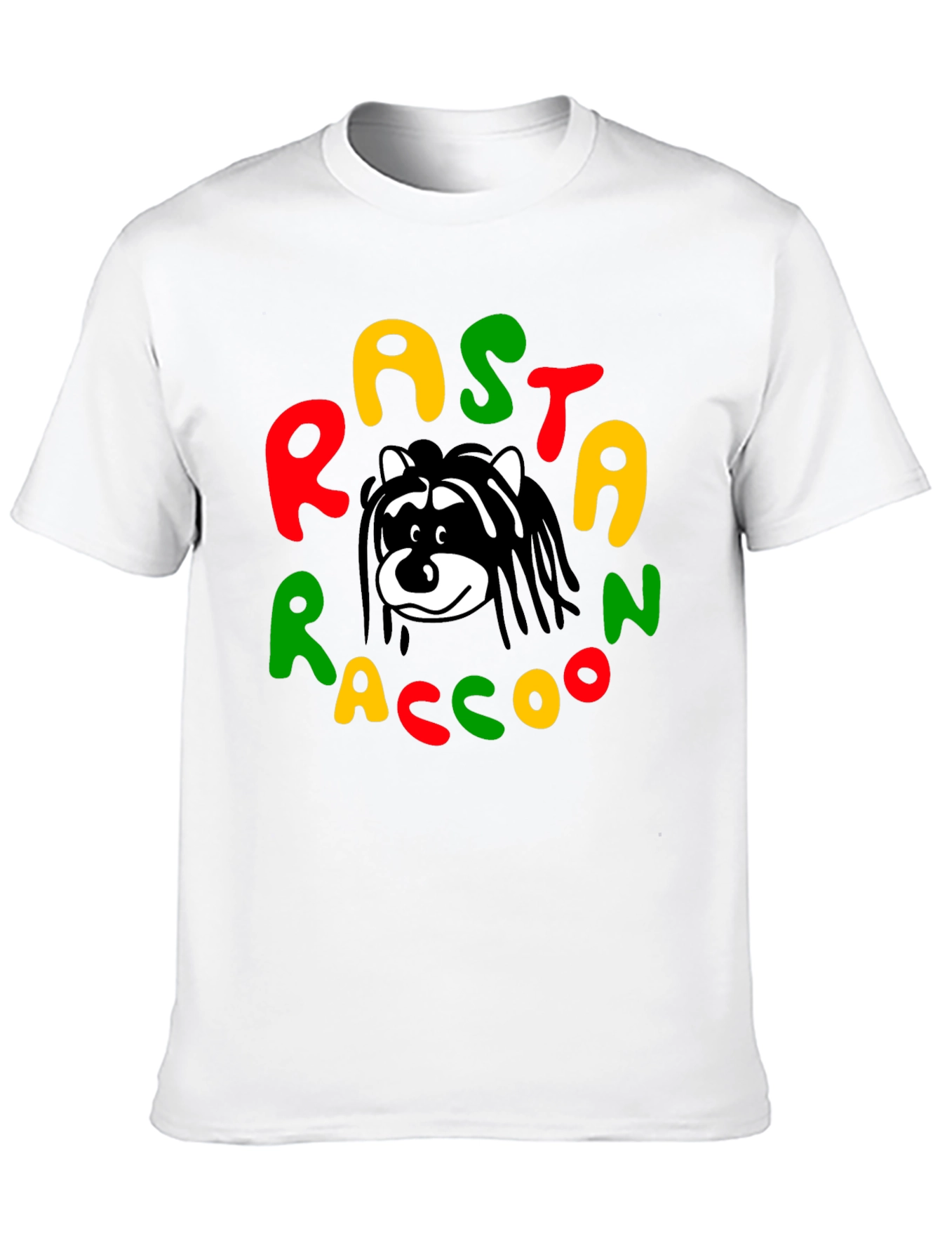Rasta Raccoon Graphic Tee - Reggae Style