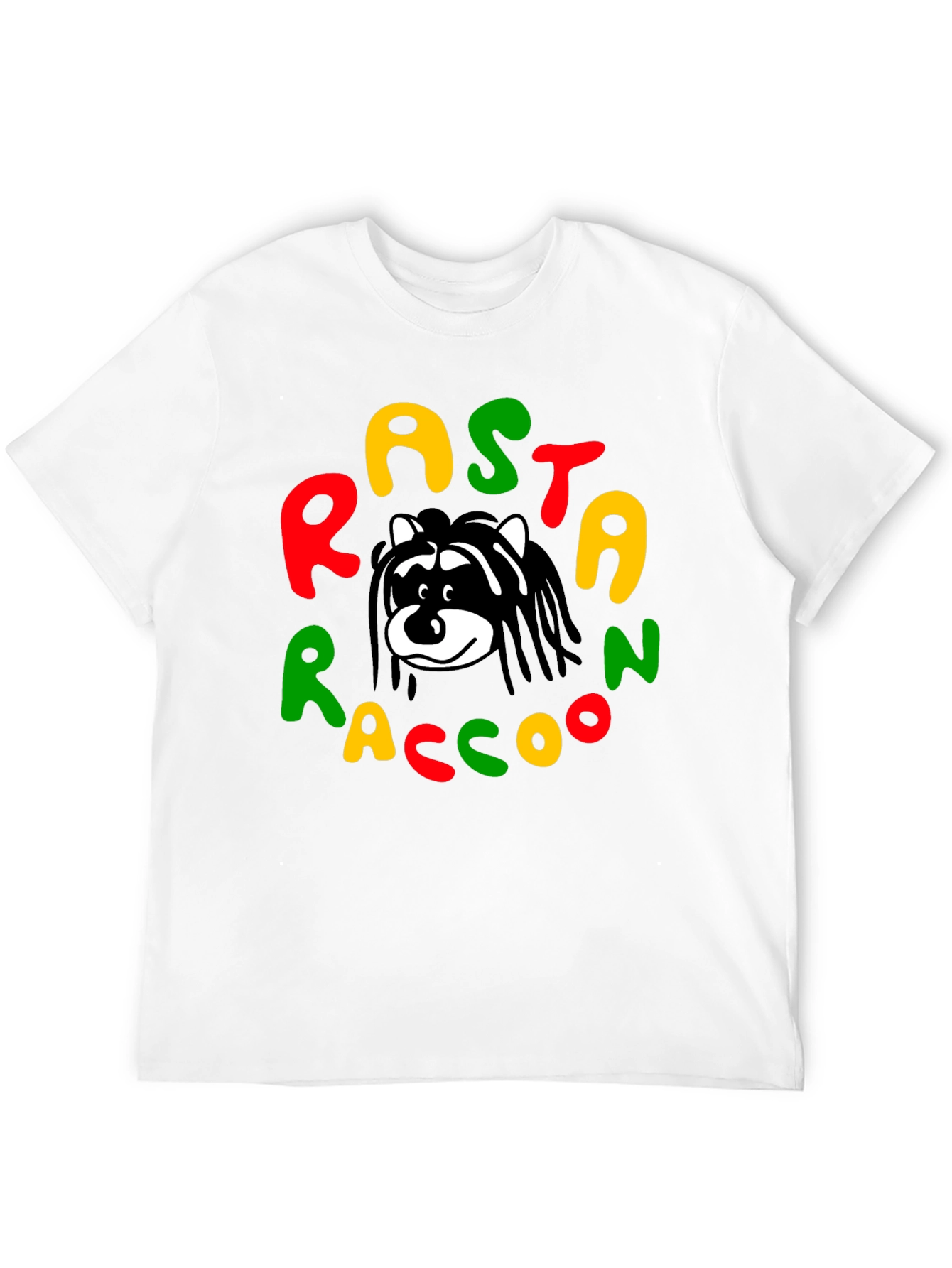 Rasta Raccoon Graphic Tee - Reggae Style