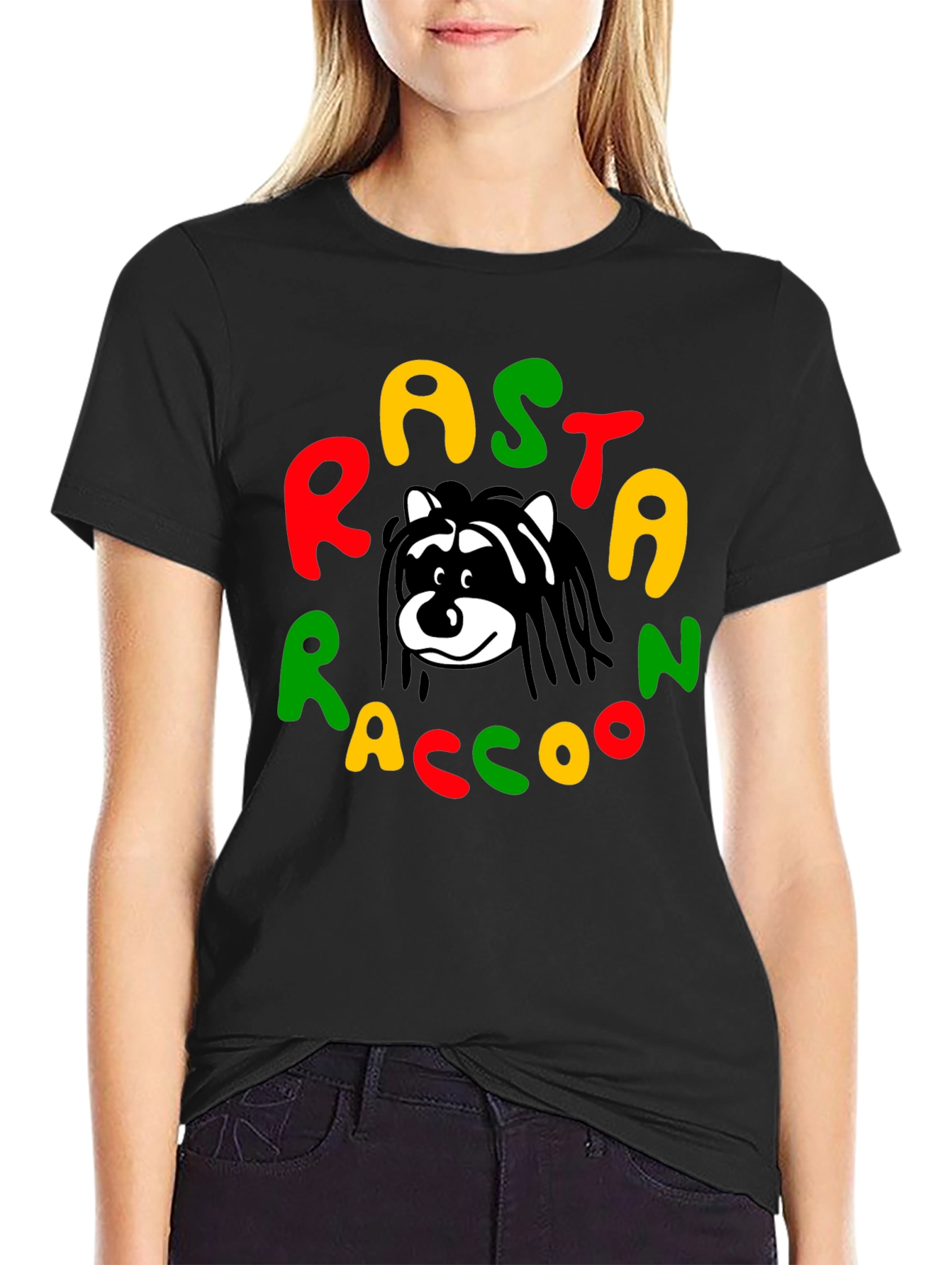 Rasta Raccoon Graphic Tee - Reggae Style