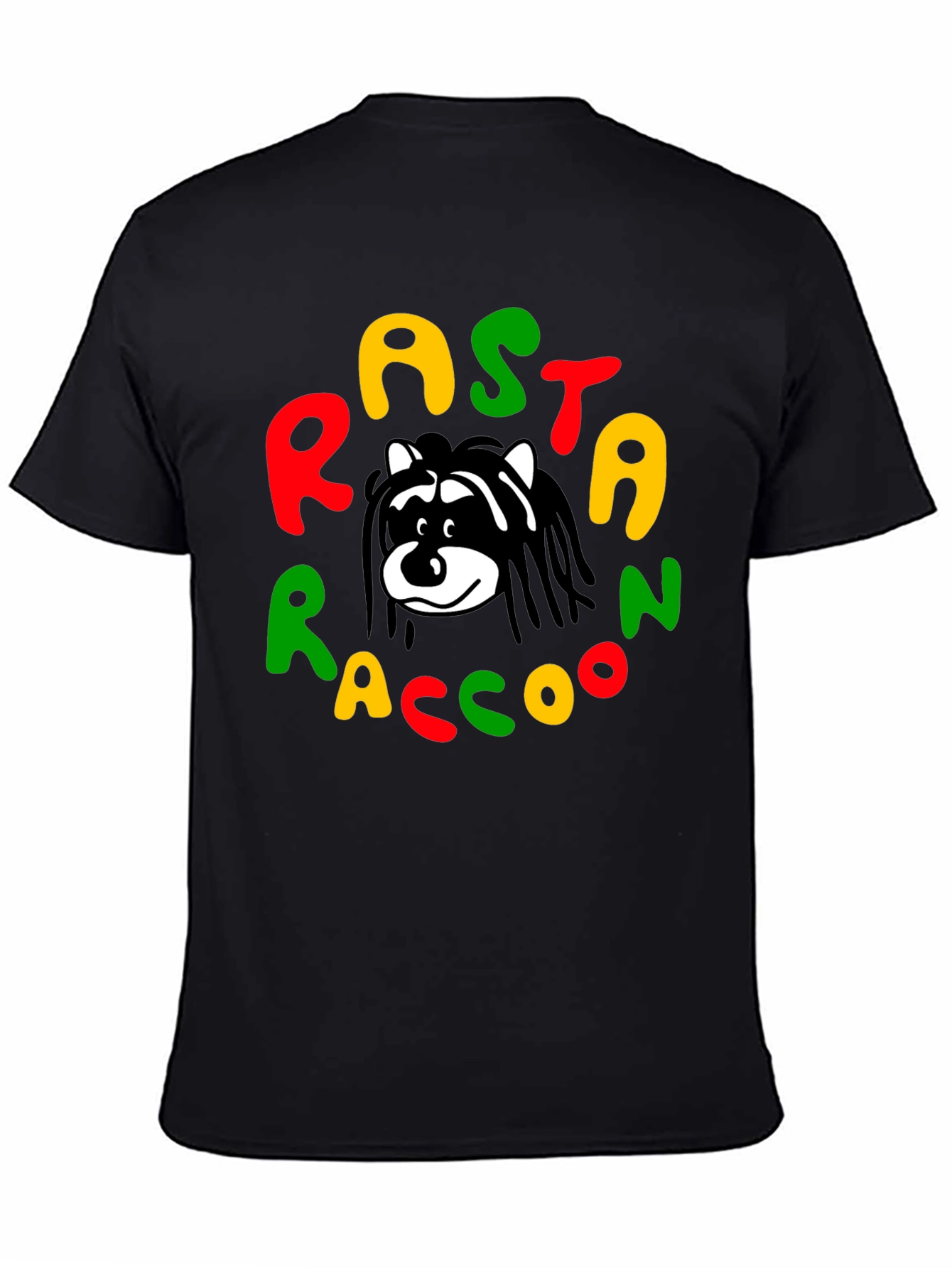 Rasta Raccoon Graphic Tee - Reggae Style