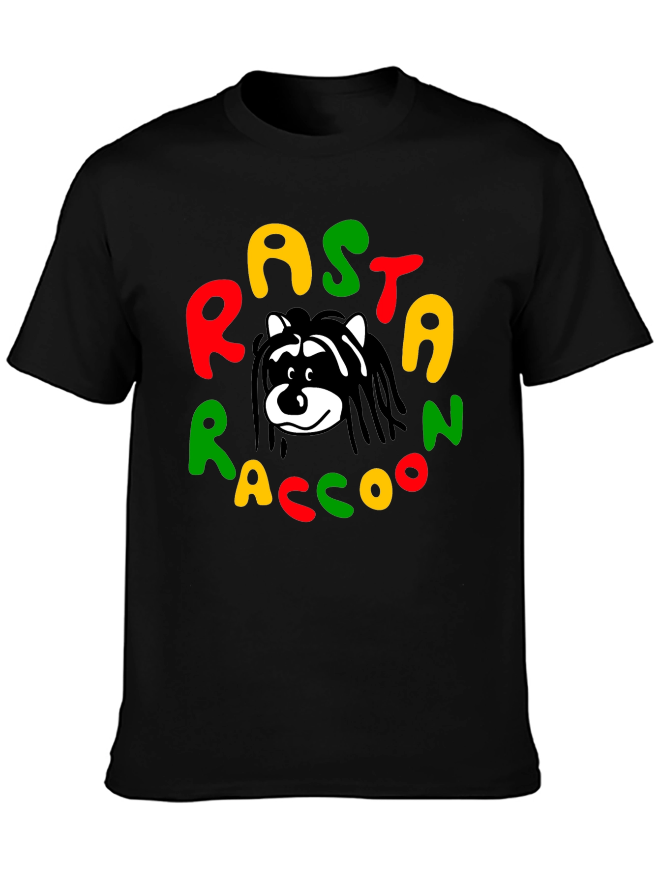 Rasta Raccoon Graphic Tee - Reggae Style