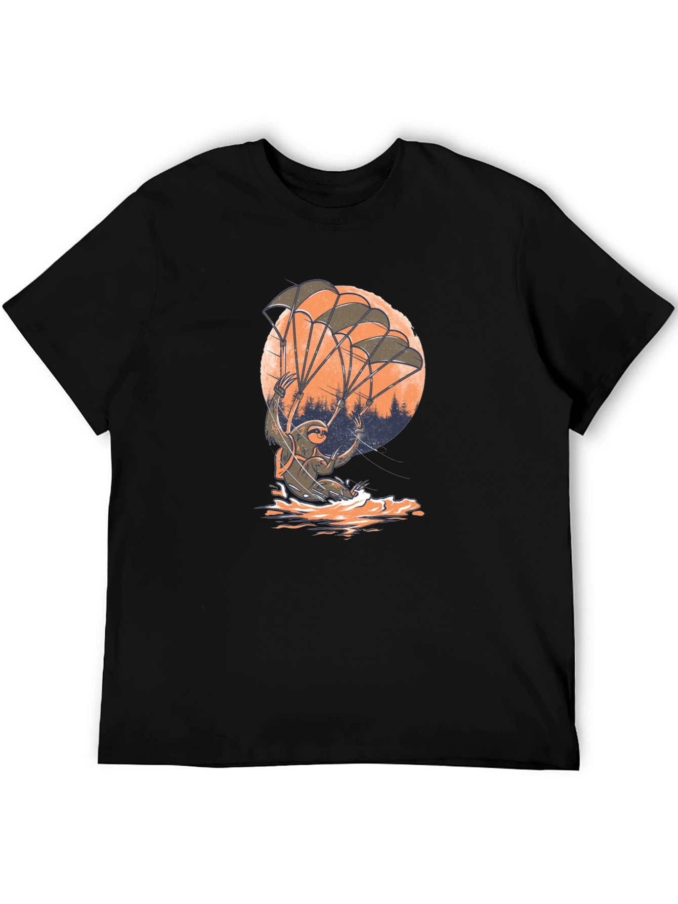 Sloth Parachute T-Shirt - Funny & Unique Design