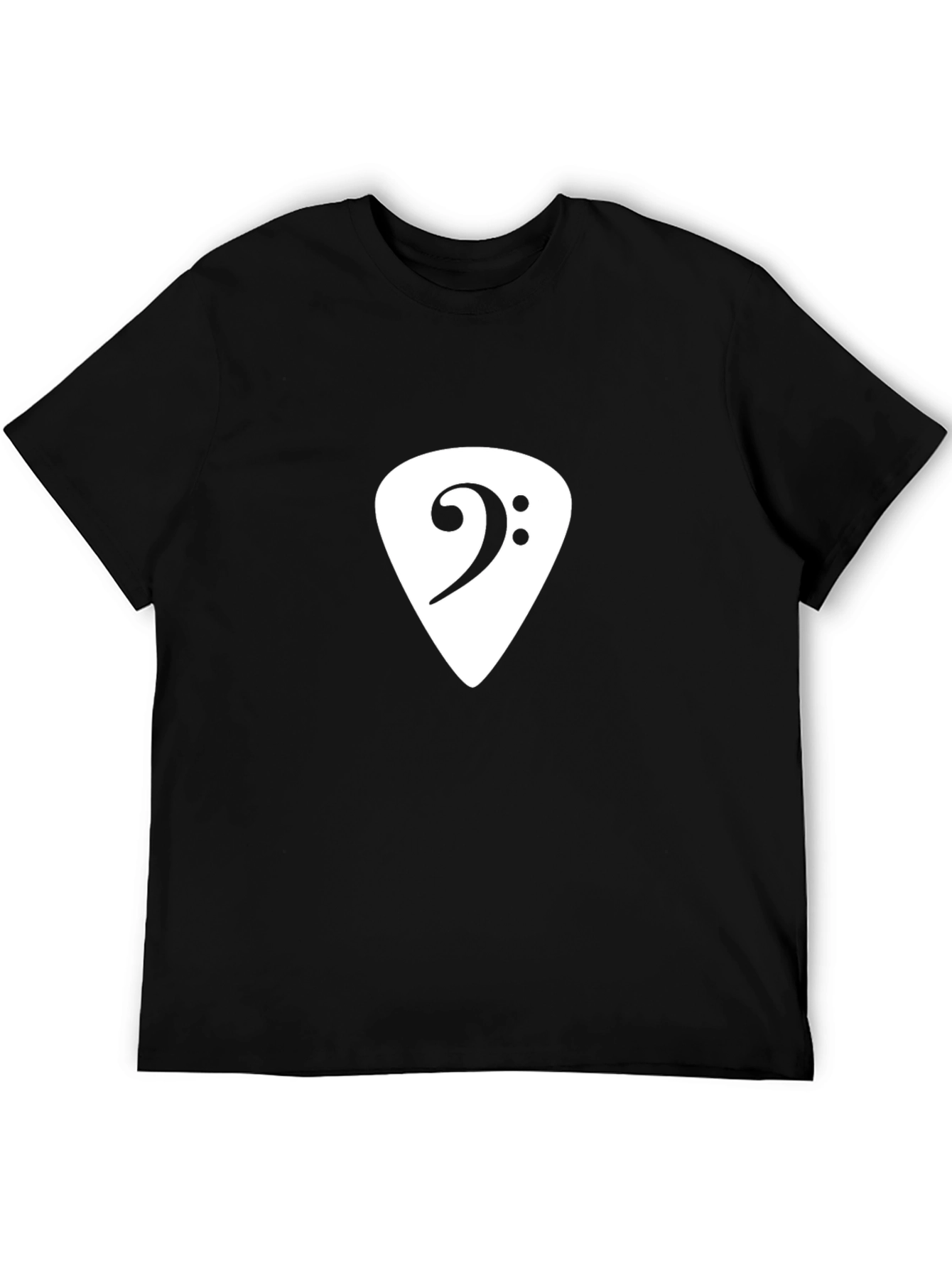 Bass Clef Guitar Pick T-Shirt - Musician Style