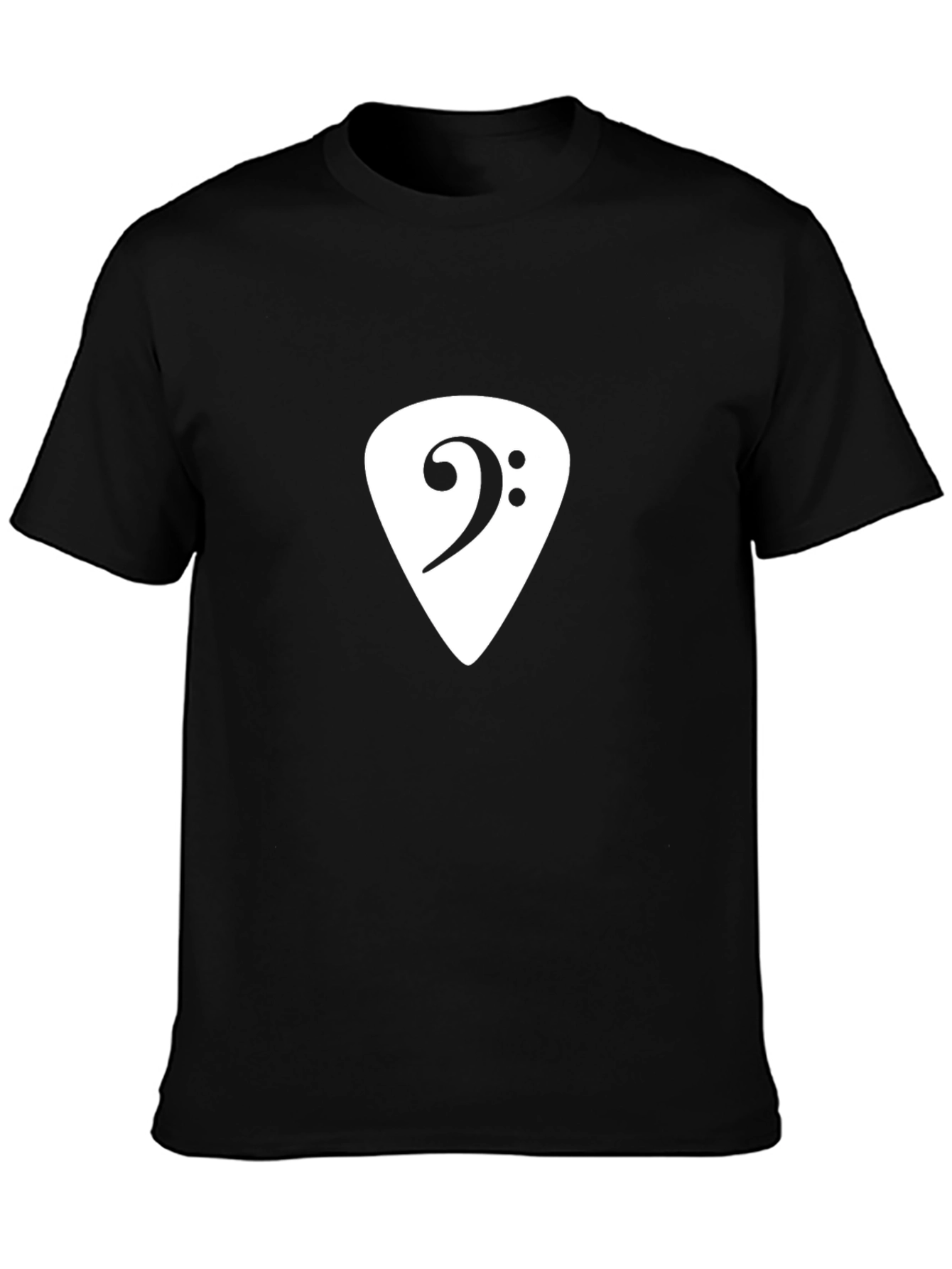 Bass Clef Guitar Pick T-Shirt - Musician Style