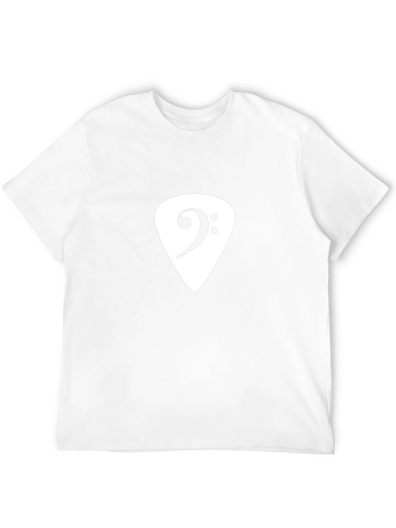 Bass Clef Guitar Pick T-Shirt - Musician Style