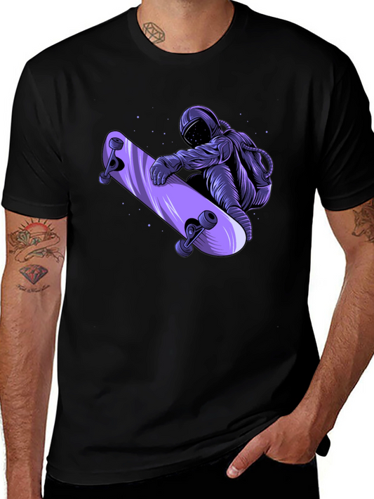 Astronaut Skateboarder Graphic T-Shirt