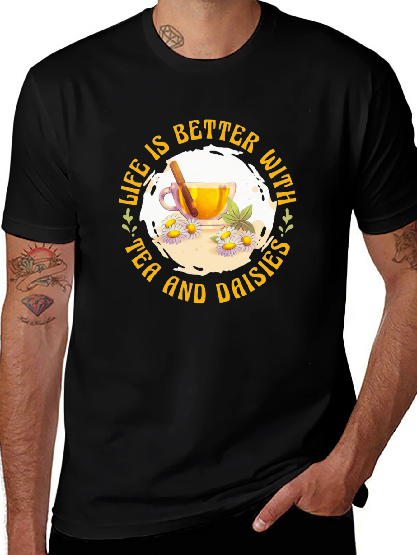 Tea and Daisies Graphic Tee