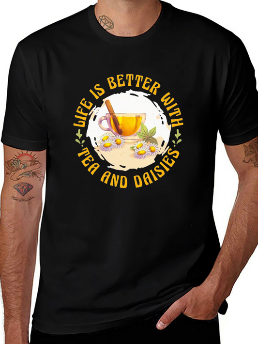 Tea and Daisies Graphic Tee