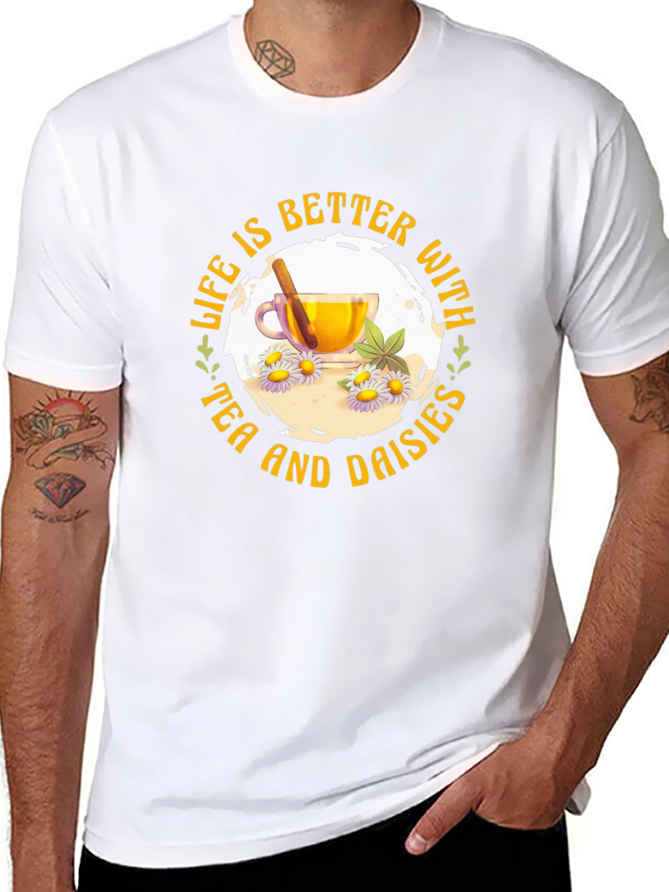 Tea and Daisies Graphic Tee