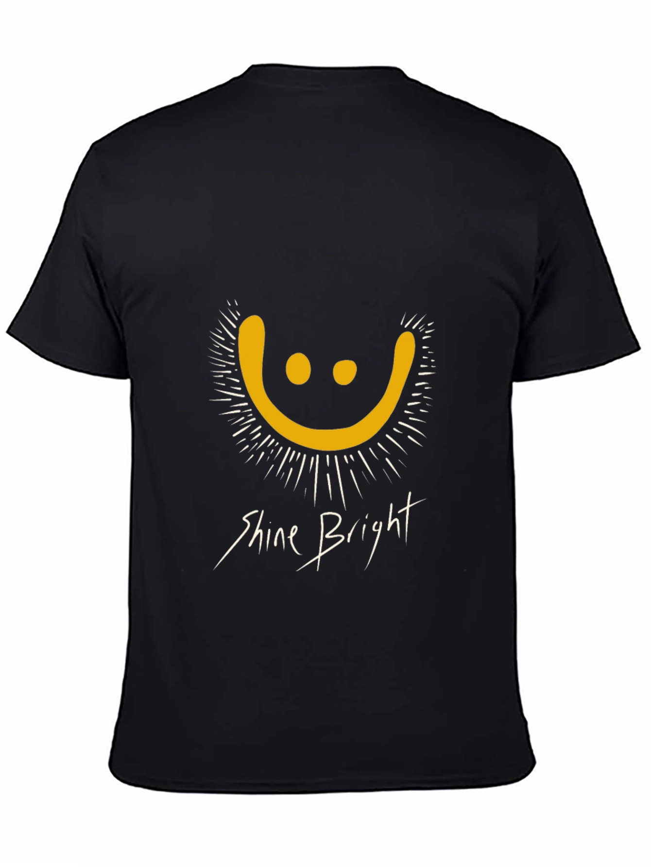 Shine Bright Graphic Tee - Black Cotton T-Shirt