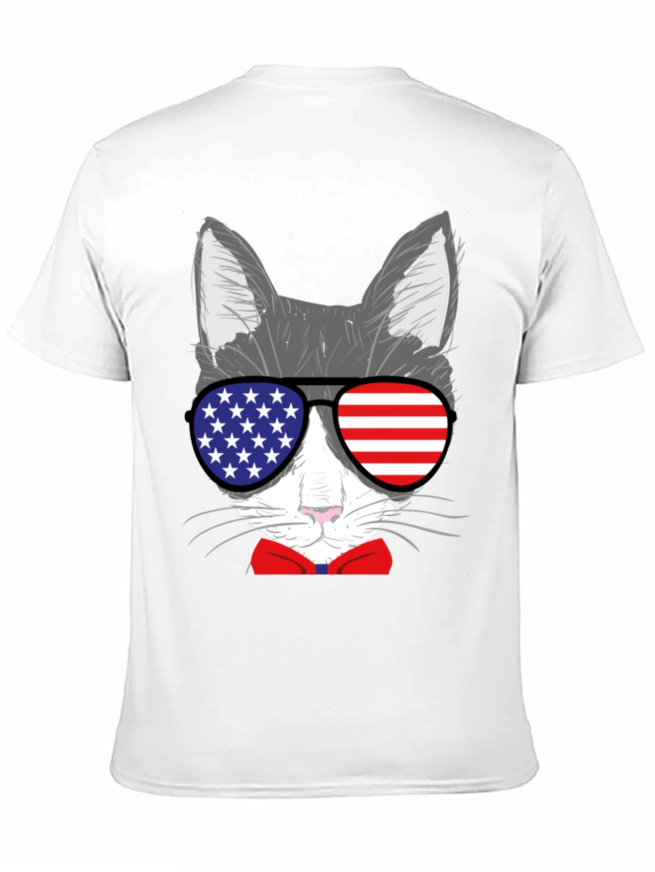 Patriotic Cat T-Shirt - USA Sunglasses