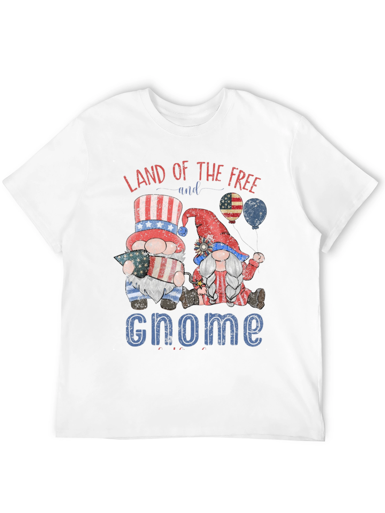 Patriotic Gnome T-Shirt - Land of the Free