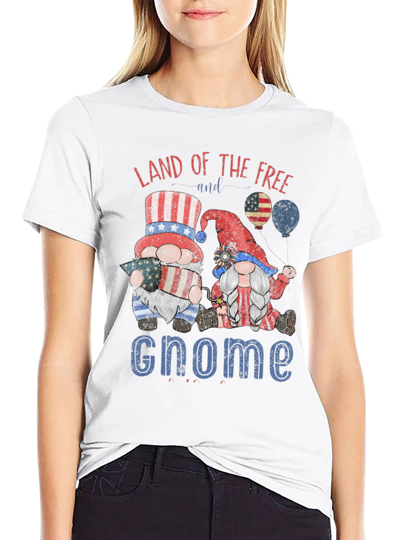 Patriotic Gnome T-Shirt - Land of the Free