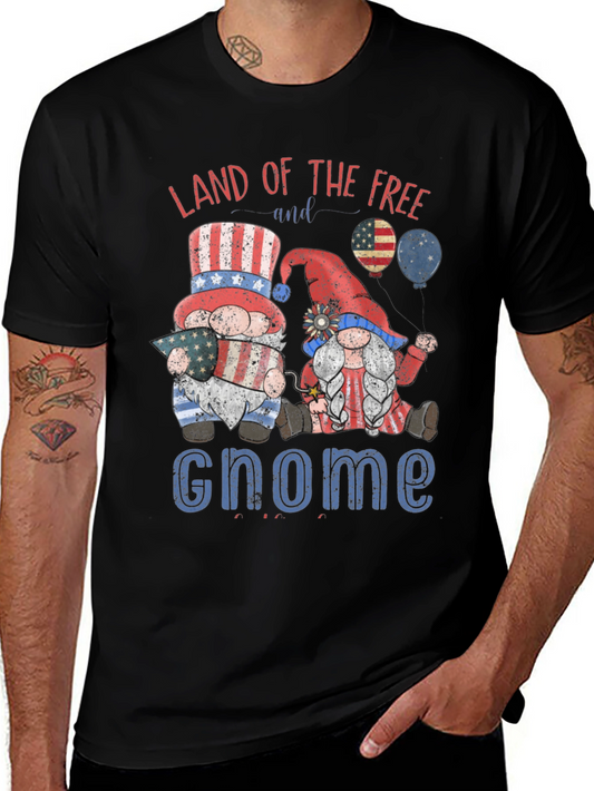 Patriotic Gnome T-Shirt - Land of the Free