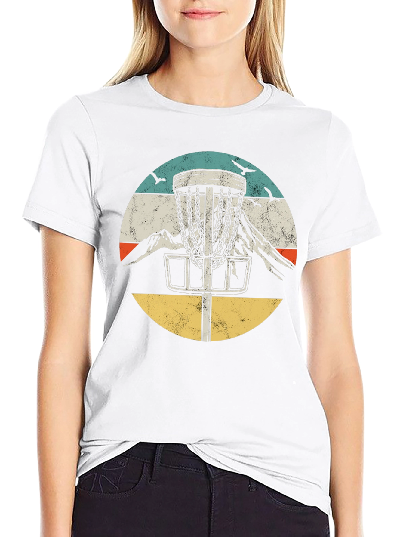 Retro Disc Golf Tee - Mountain Design