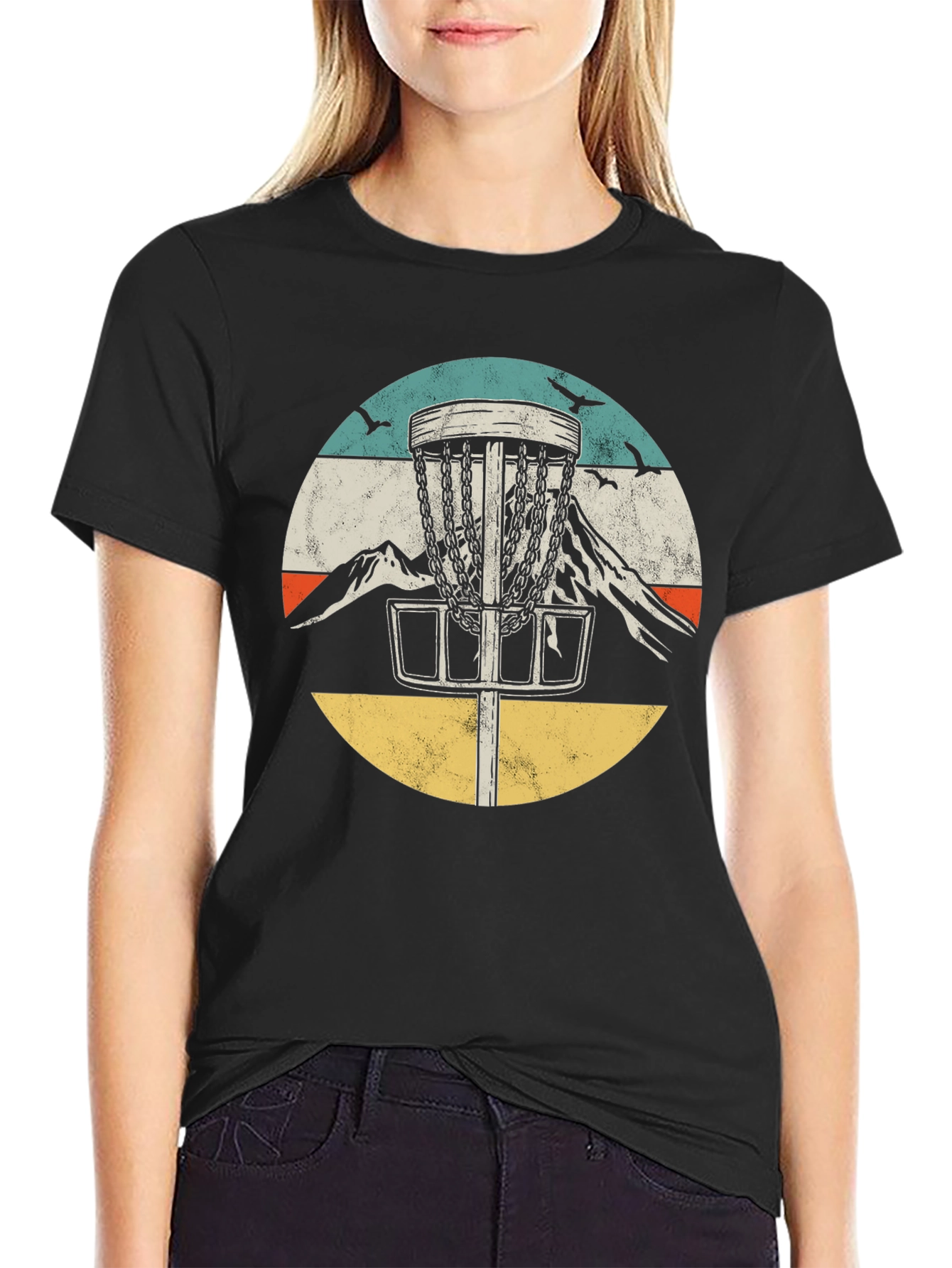 Retro Disc Golf Tee - Mountain Design