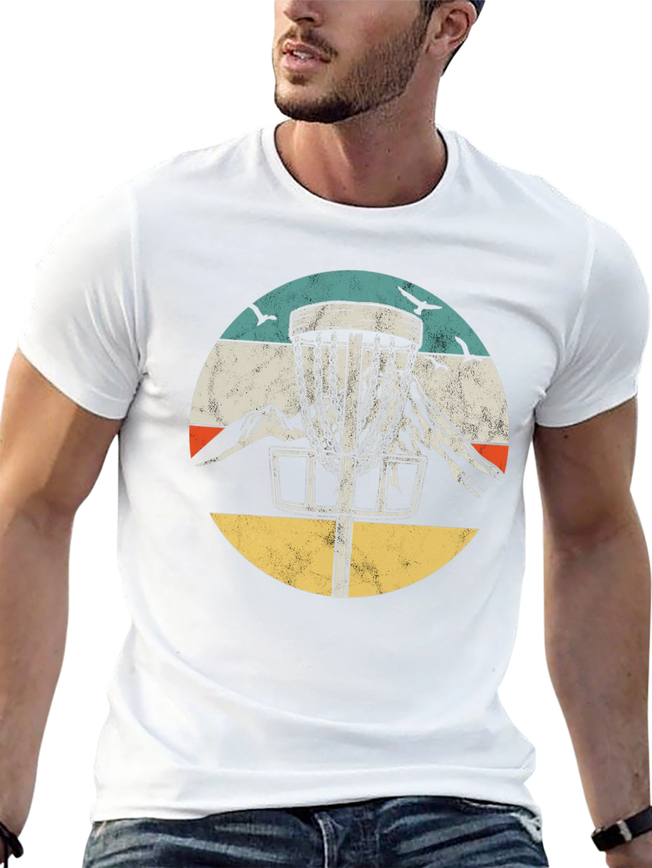 Retro Disc Golf Tee - Mountain Design