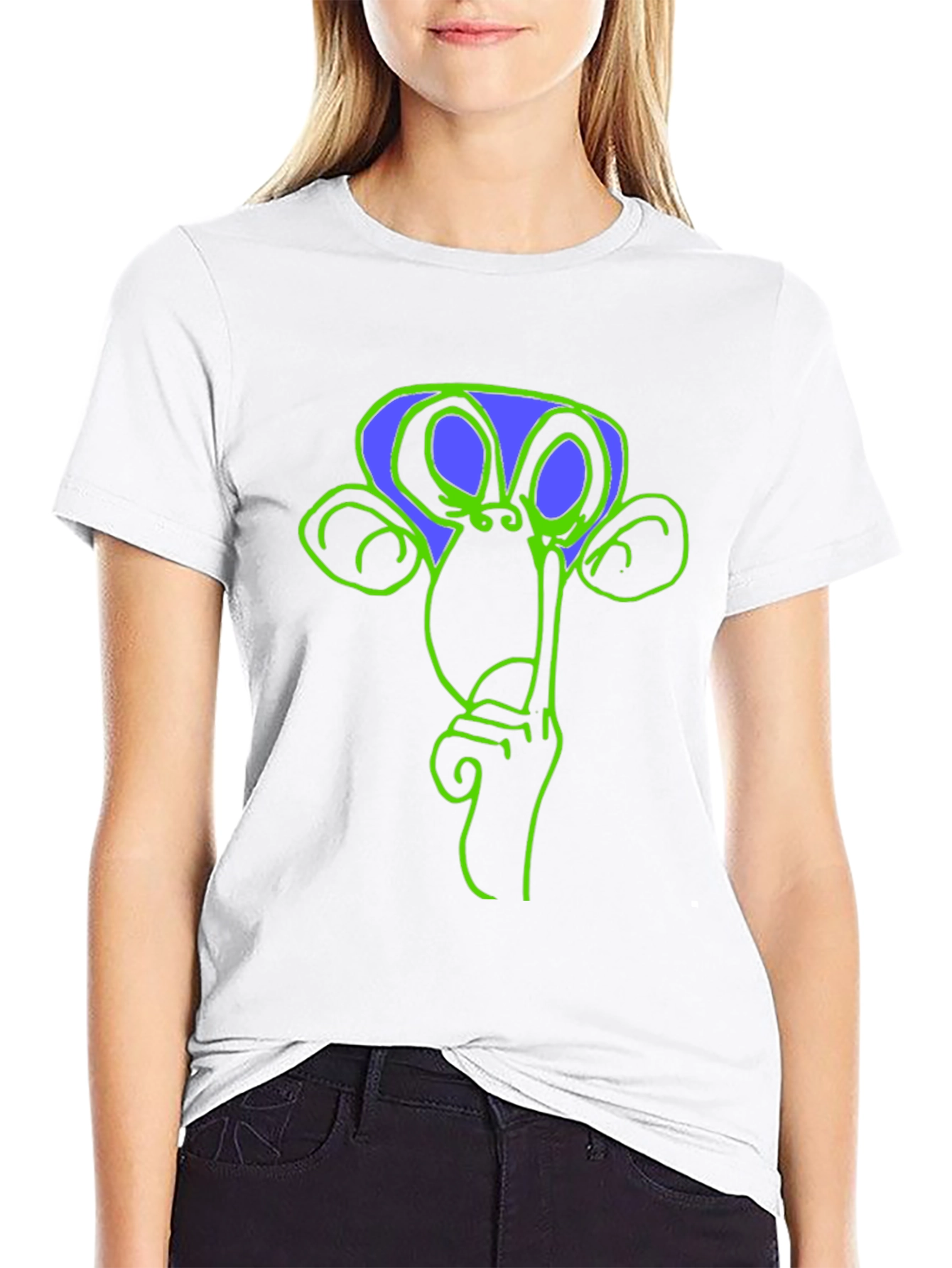 Shhh Monkey Graphic Tee - Casual Black T-Shirt