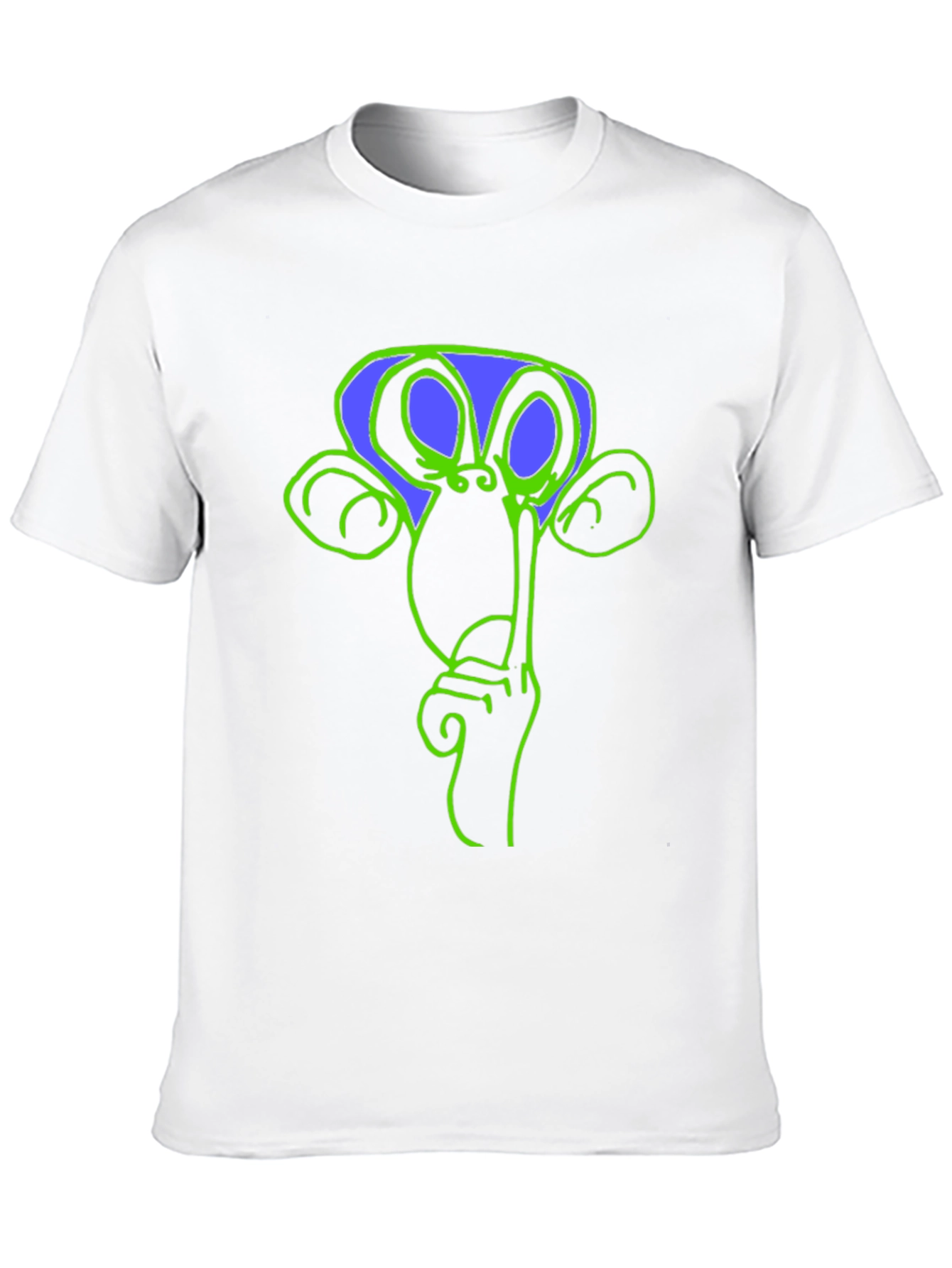 Shhh Monkey Graphic Tee - Casual Black T-Shirt