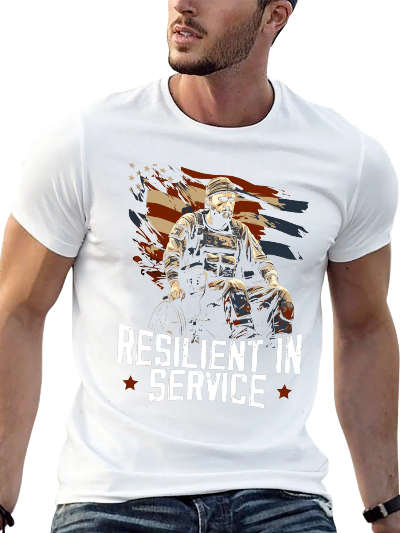 Resilient in Service Veteran Graphic Tee