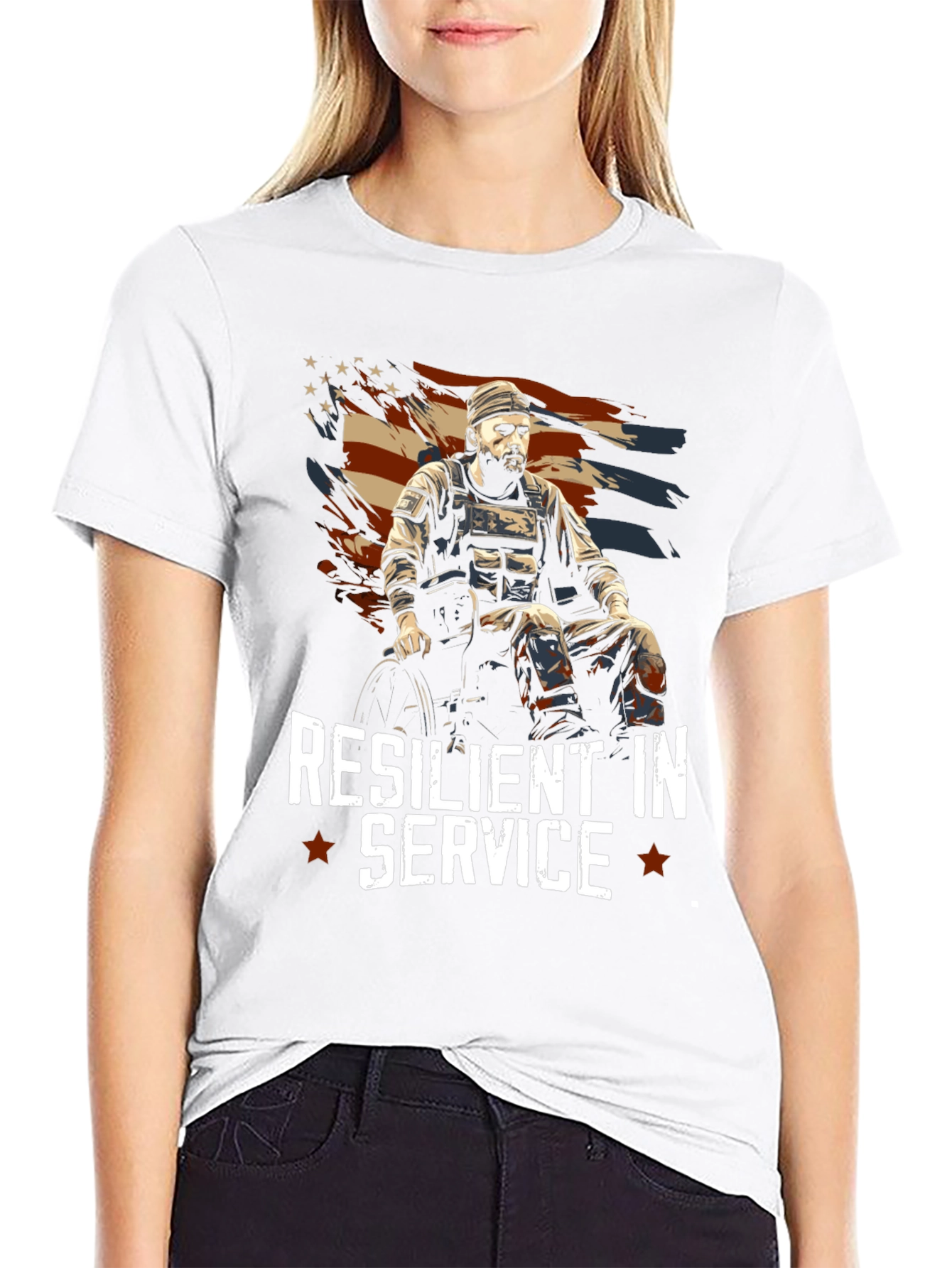 Resilient in Service Veteran Graphic Tee