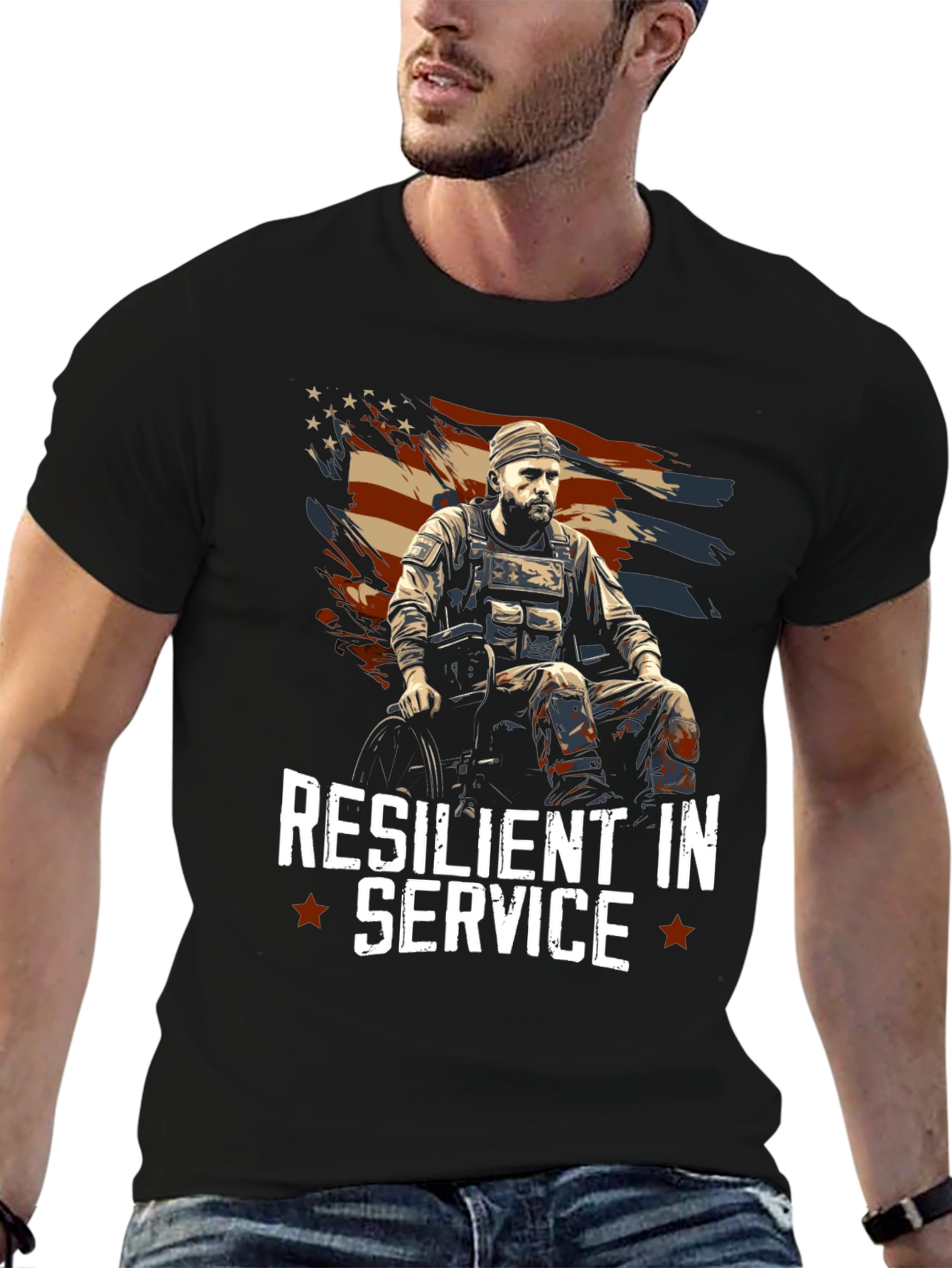 Resilient in Service Veteran Graphic Tee