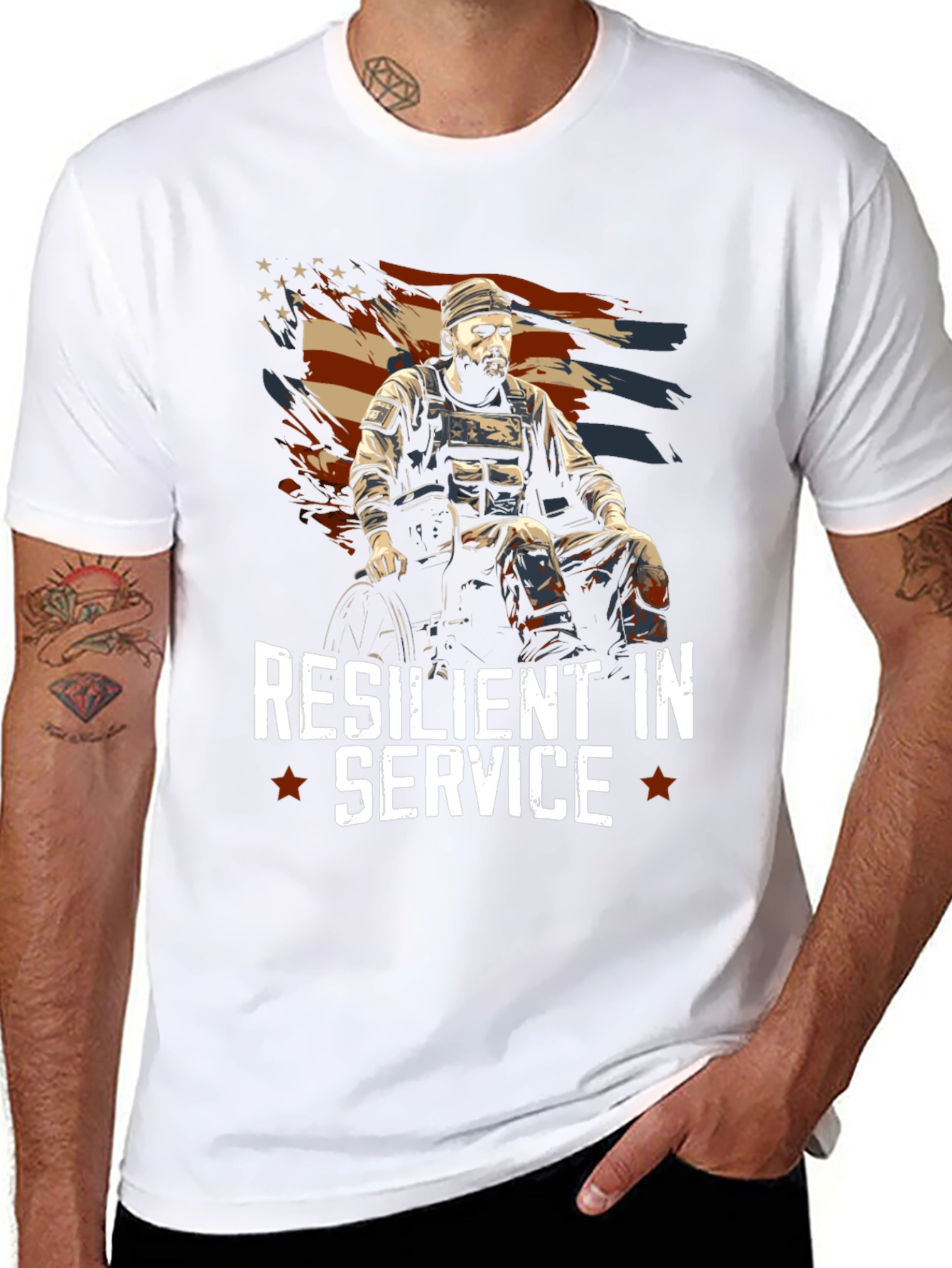 Resilient in Service Veteran Graphic Tee