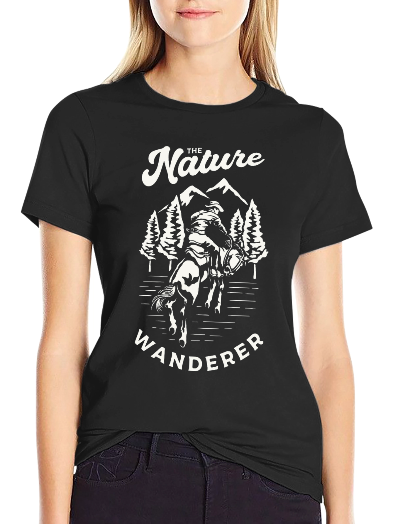 Nature Wanderer Graphic Tee - Cowboy Horseback Ride