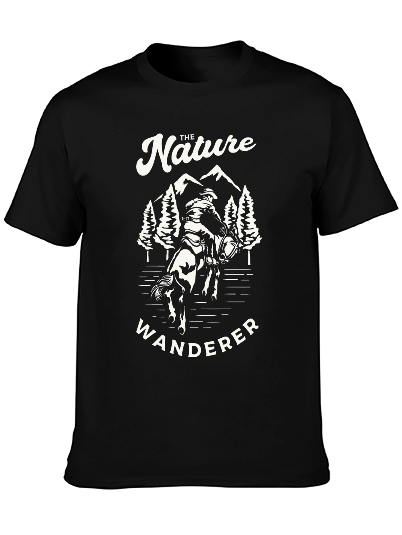 Nature Wanderer Graphic Tee - Cowboy Horseback Ride
