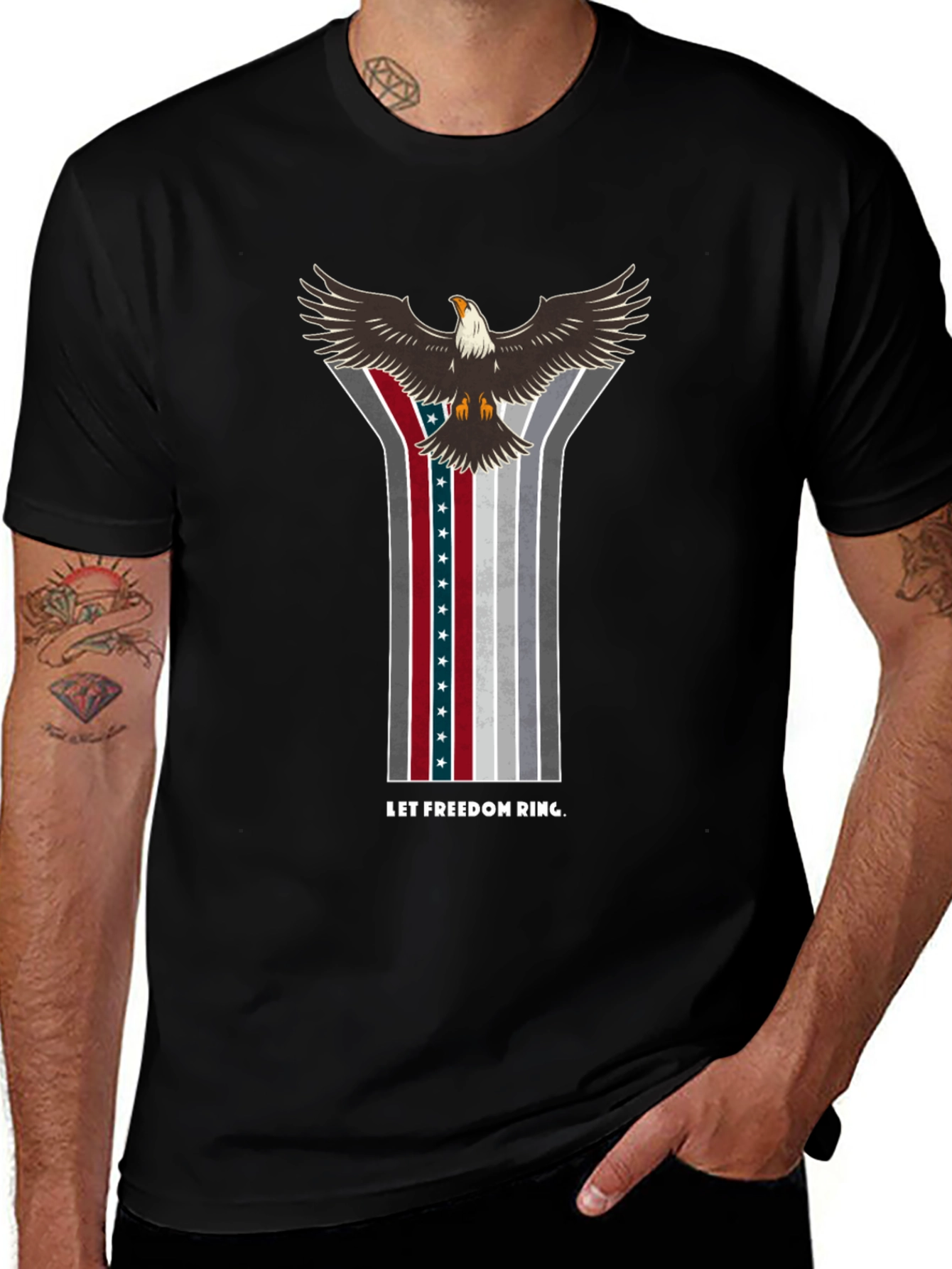 Patriotic Eagle T-Shirt - Let Freedom Ring