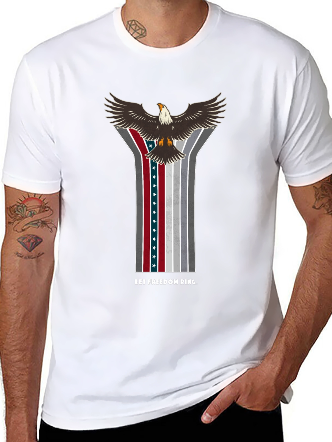 Patriotic Eagle T-Shirt - Let Freedom Ring