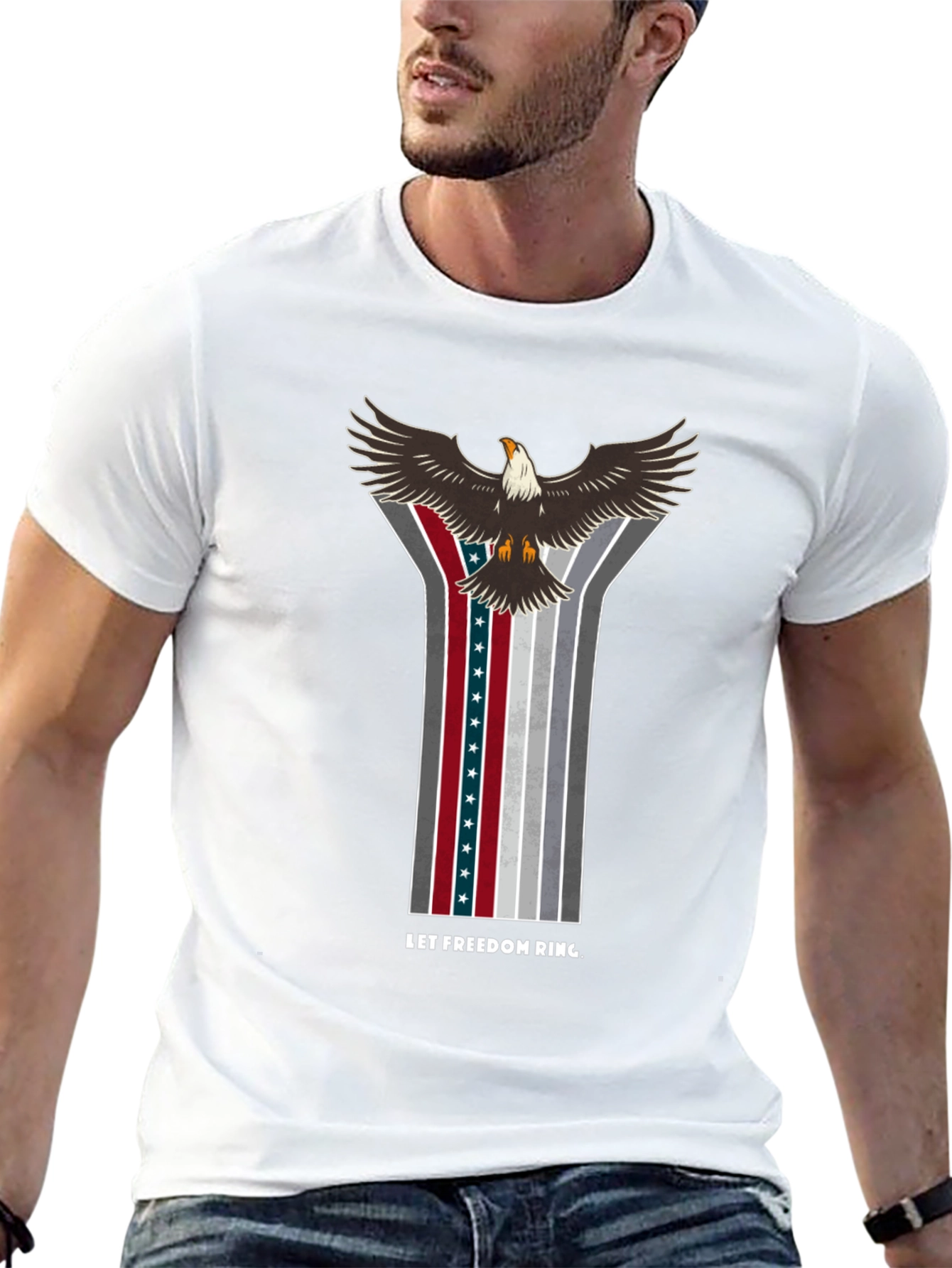 Patriotic Eagle T-Shirt - Let Freedom Ring