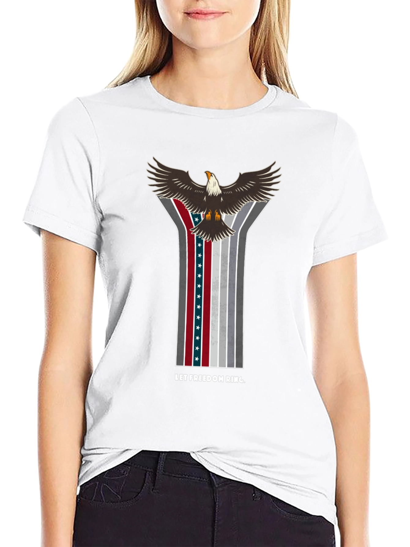 Patriotic Eagle T-Shirt - Let Freedom Ring