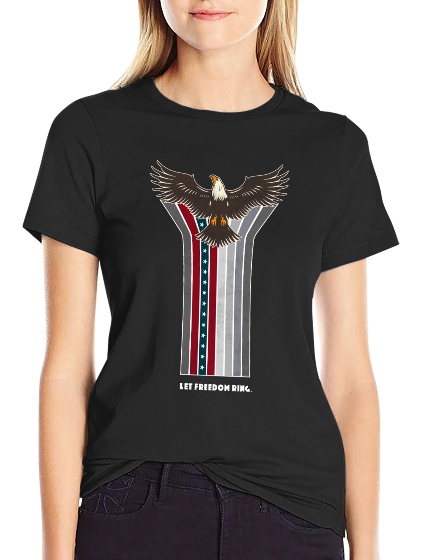 Patriotic Eagle T-Shirt - Let Freedom Ring