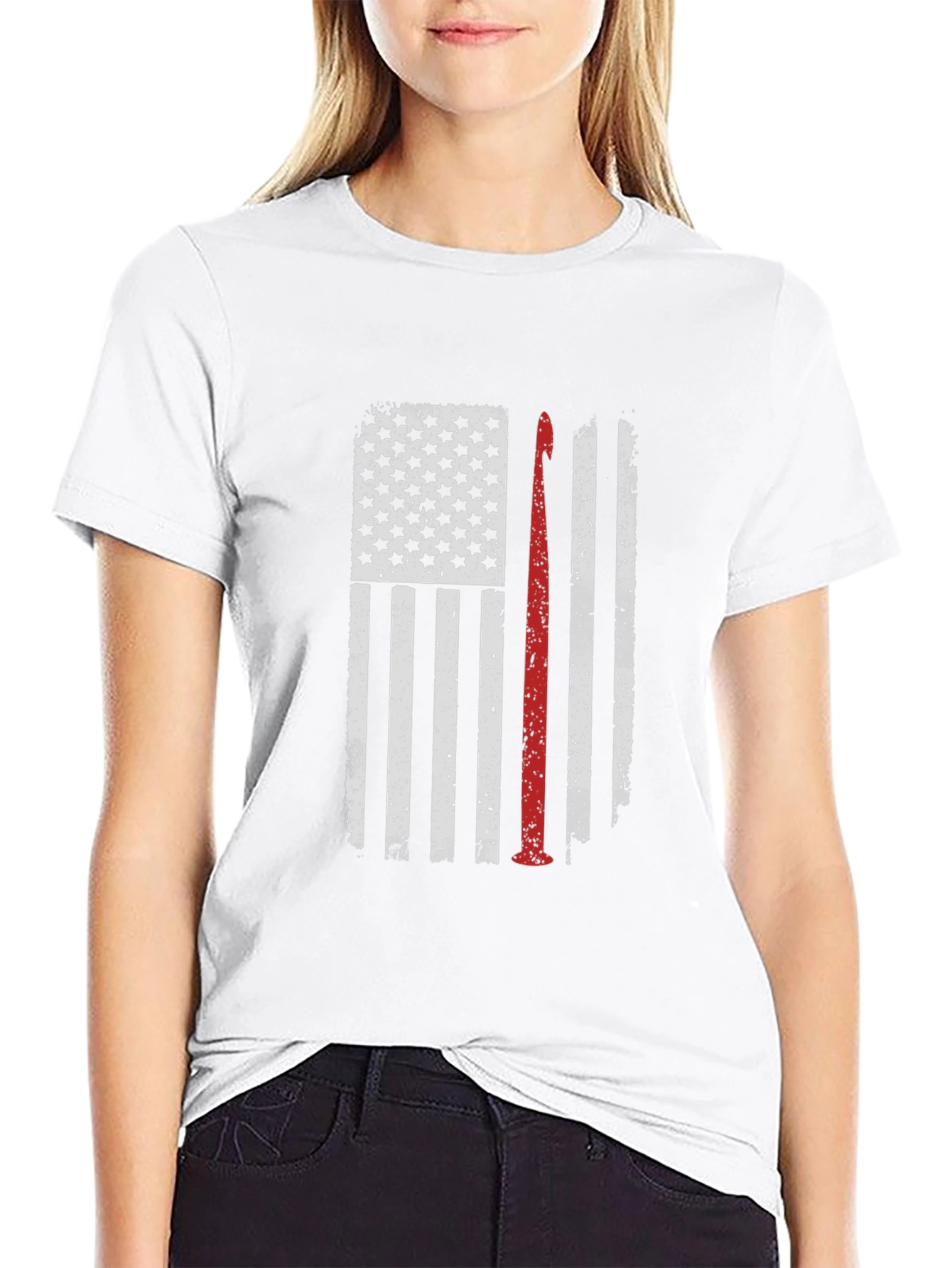 American Flag Crochet T-Shirt