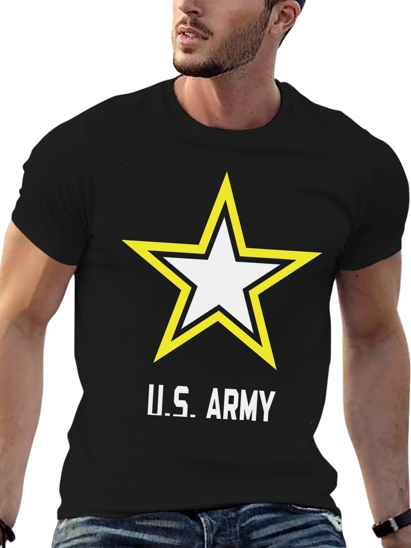 U.S. Army Star Logo Black T-Shirt