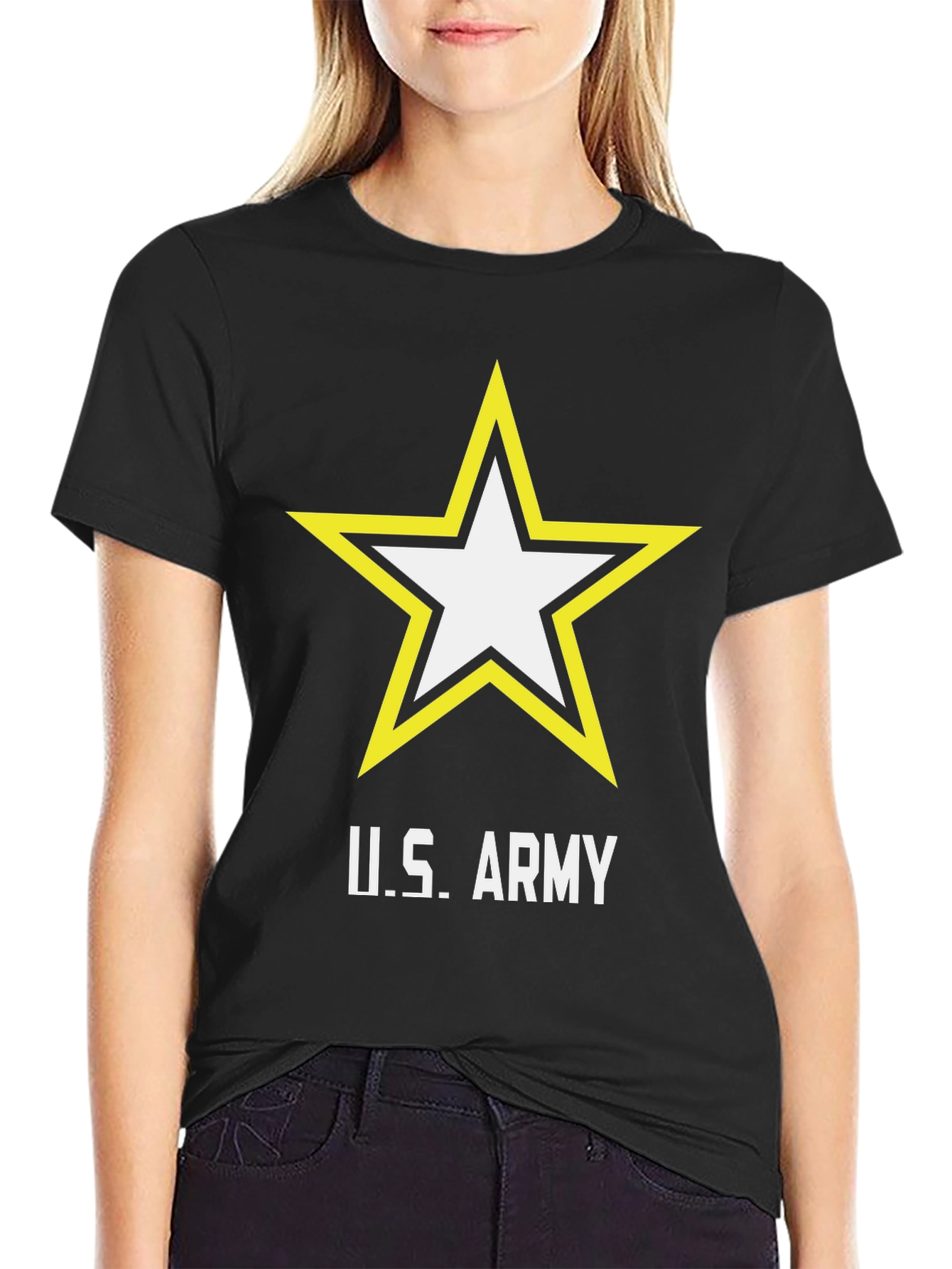 U.S. Army Star Logo Black T-Shirt