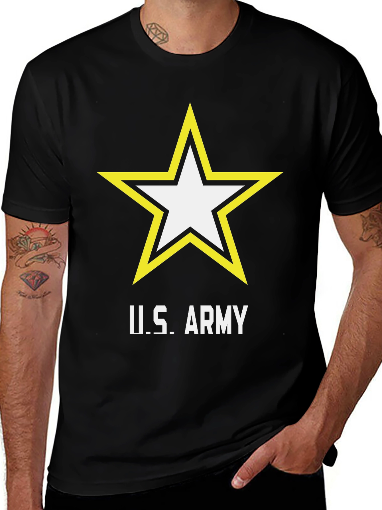 U.S. Army Star Logo Black T-Shirt