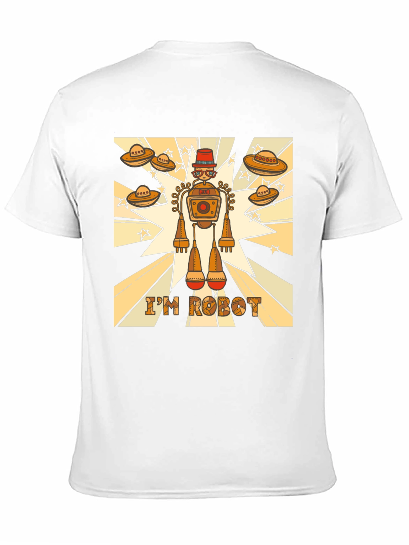 Retro Robot Graphic Tee - Sci-Fi Style